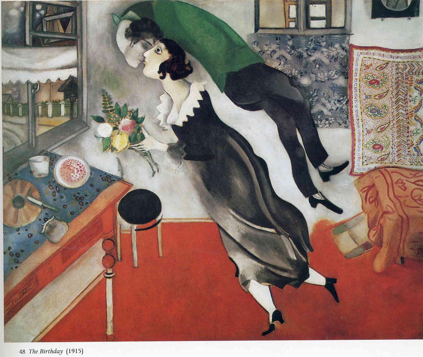 Marc Chagall. The birthday. Oil on canvas. 1915.  