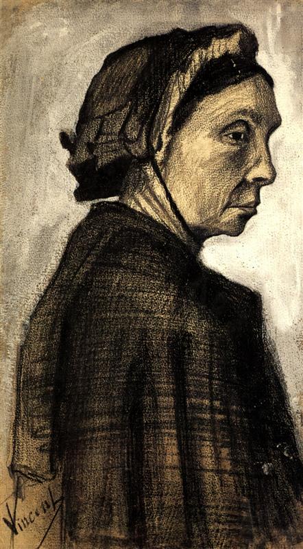 Vincent Van Gogh. Head of a woman. 1883.