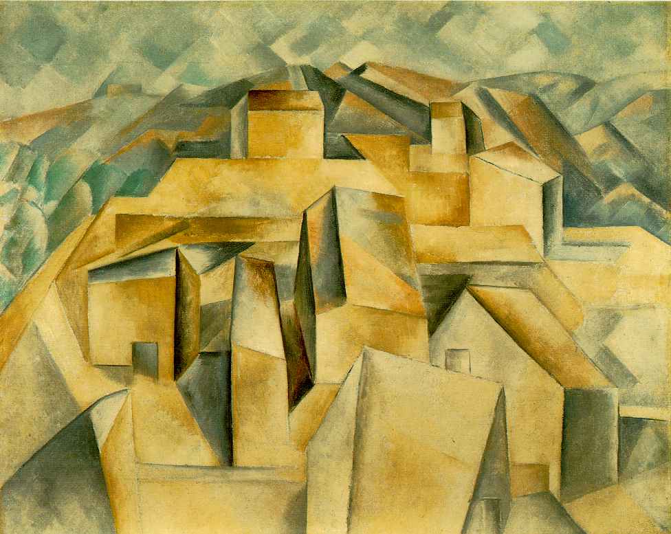 Pablo Picasso. Houses on the hill. 1909. Oil on canvas.