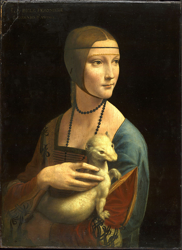 Leonardo da Vinch. Lady with an ermine. 1489–1490