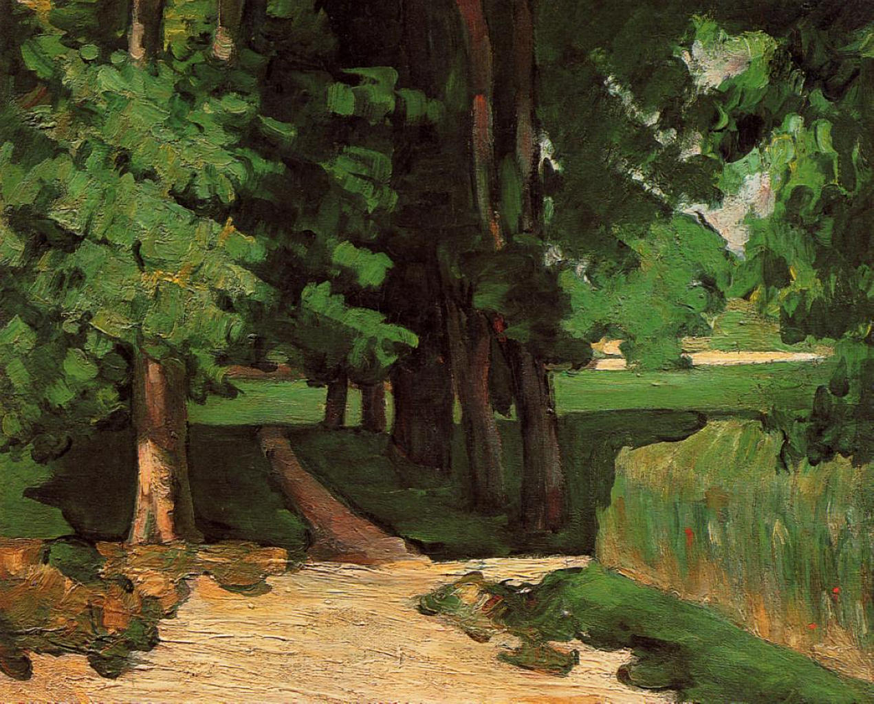 Paul Cezanne. Lane of Chestnut trees at the Jas de Bouffan. 1871
