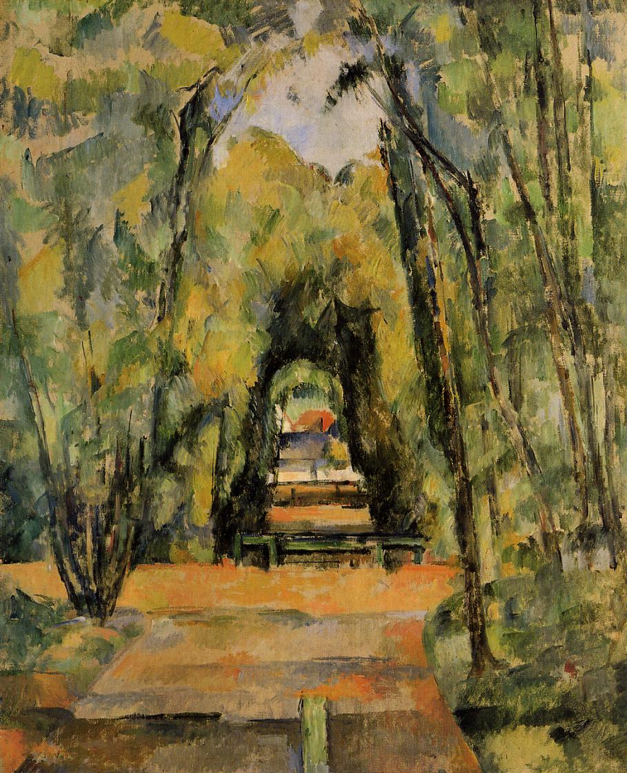 Paul Cezanne. The alley at Chantilly. 1988.
