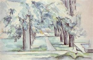 Paul Cezanne. Pool And Lane Of Chestnut Trees At Jas De Bouffan. 1880